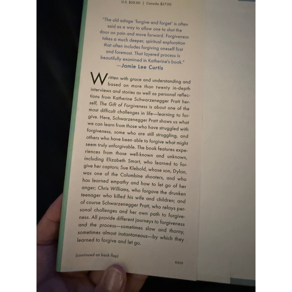 Pamela Dorman The Gift of Forgiveness Book Adult OS Blue Ink Scribble Flaw - Picture 3 of 5